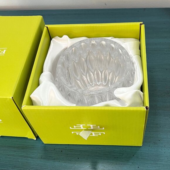 Fitz & Floyd Crystal Teardrop Votive Candle Holder Textured in Original Box - Picture 5 of 9